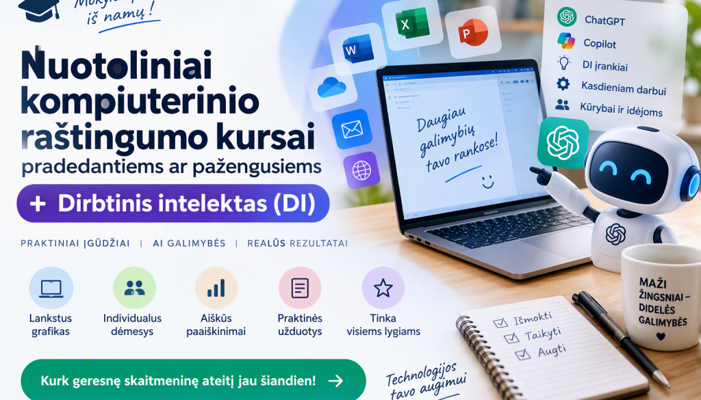 Kompiuterinio raštingumo kursai nuotoliniu būdu